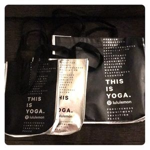 Lululemon reusable shopping bag 3 pack